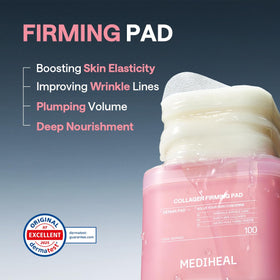 Person using MEDIHEAL Retinol & Peptide Toner Pad on face