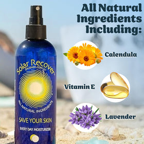 Person using Solar Recover After Sun Spray on arms