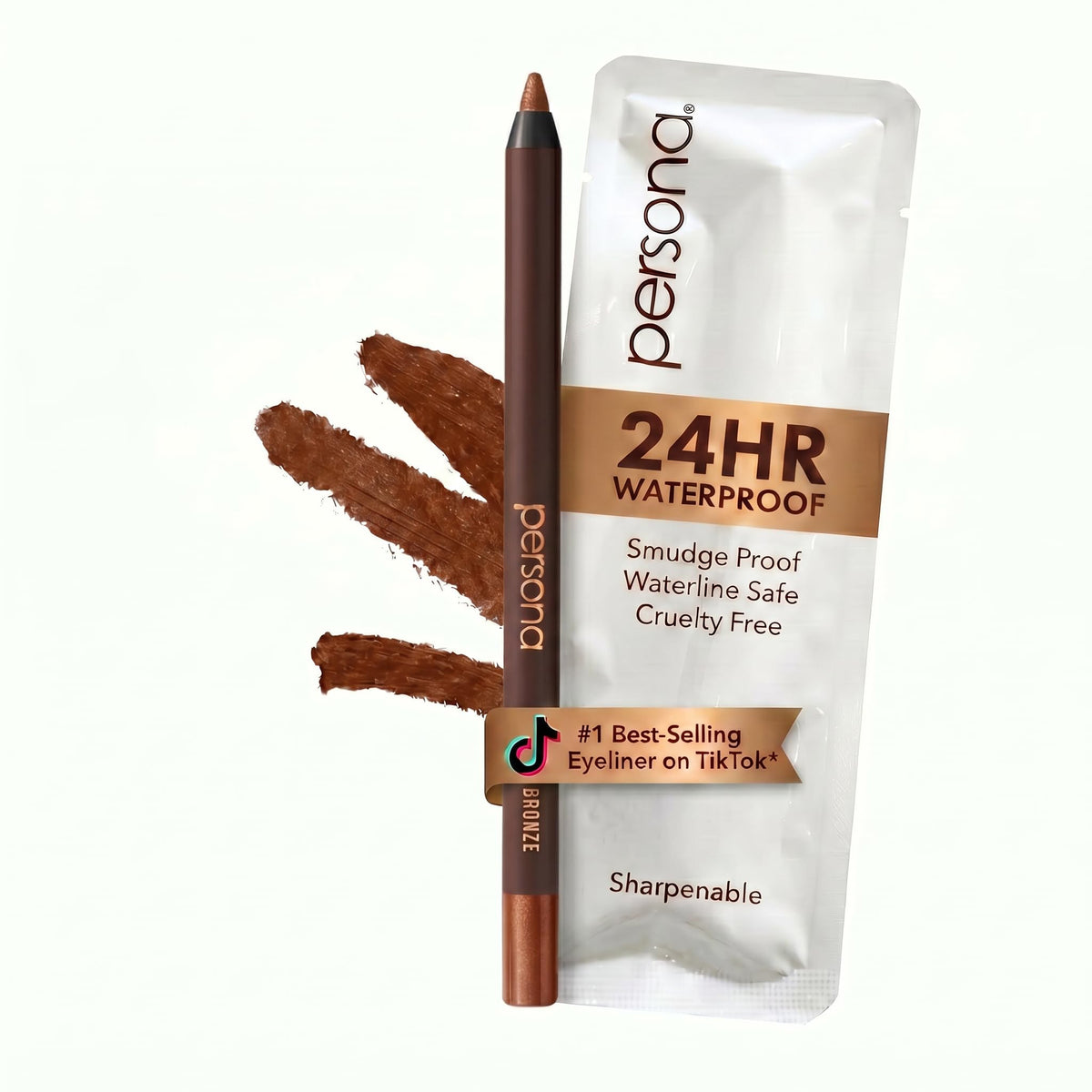 PERSONA 24HR Bronze Waterproof Eyeliner Pencil front view