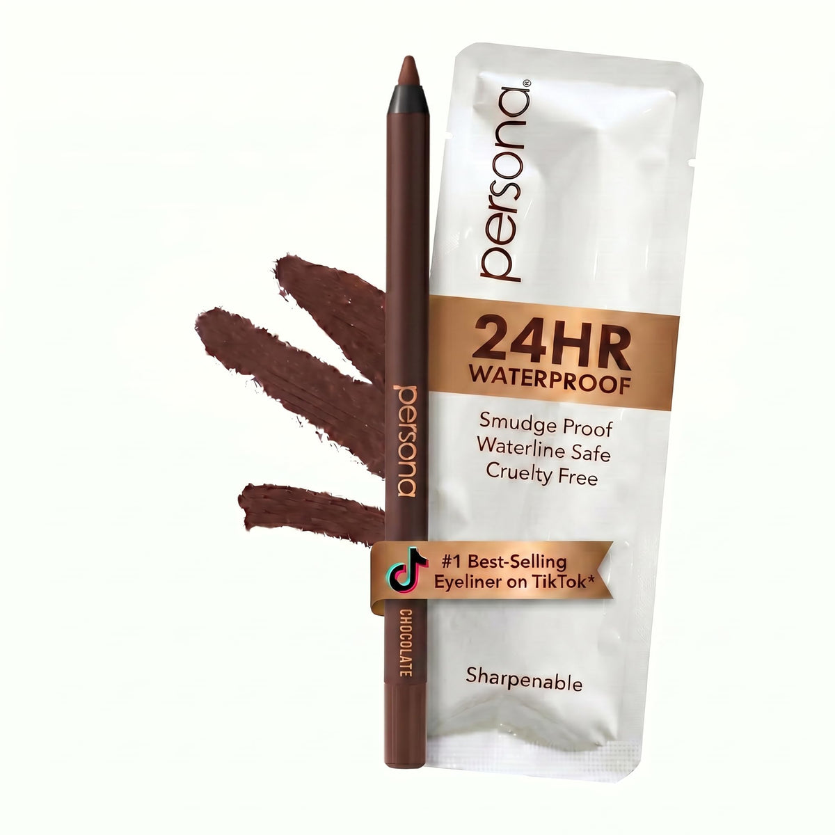 PERSONA 24HR Chocolate Waterproof Eyeliner Pencil front view