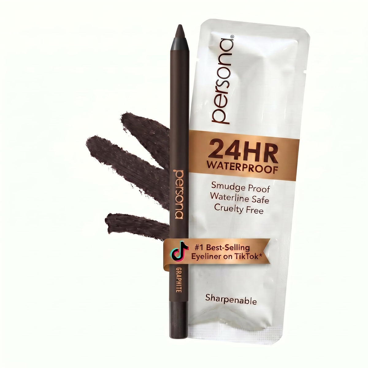 PERSONA 24HR Graphite Waterproof Eyeliner Pencil front view