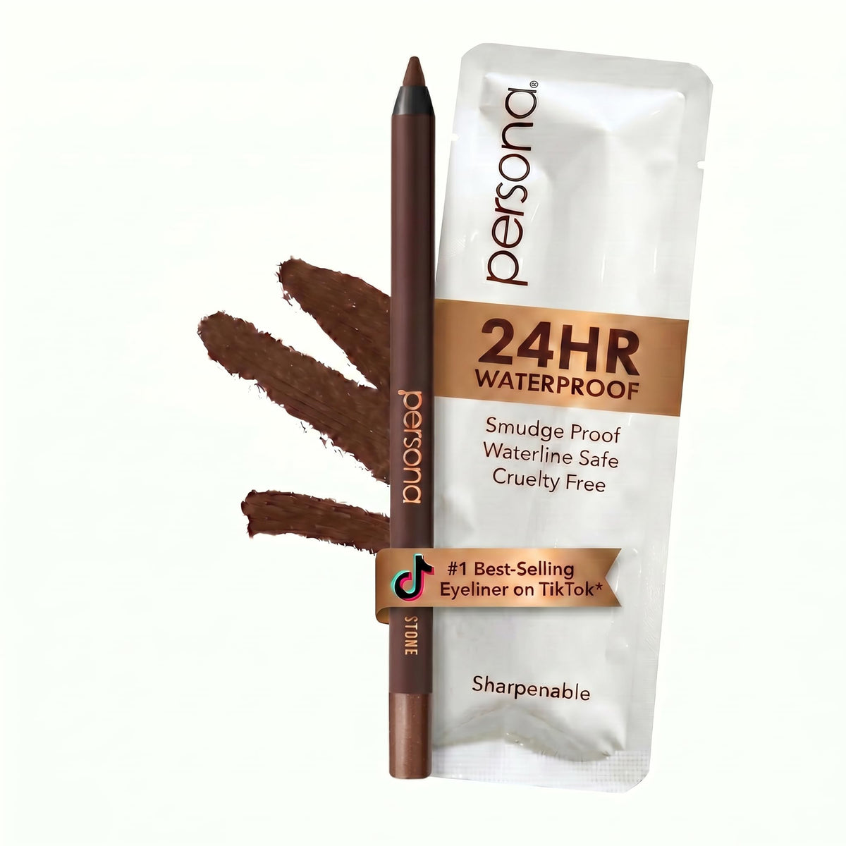 PERSONA 24HR Waterproof Eyeliner Pencil in black front view