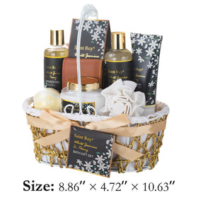 Personalized gift note card included with Saint Roy gift basket