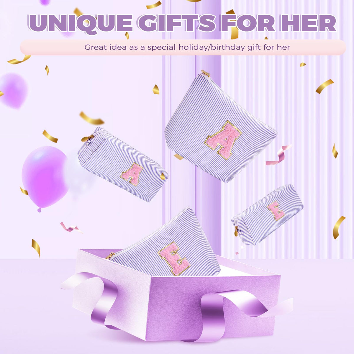 Personalized Initials on Btffitting Makeup Bag Set