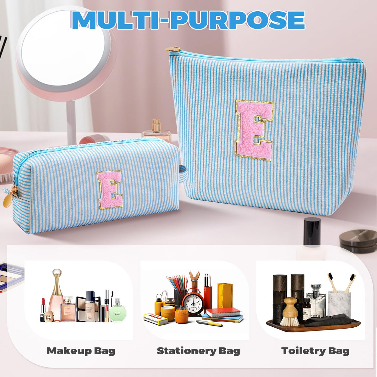 Personalized initials on the Btffitting makeup bag