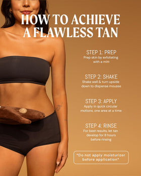 Peta Jane Dark Tanning Mousse back view showing ingredients