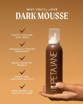 Peta Jane Dark Tanning Mousse with application mitt
