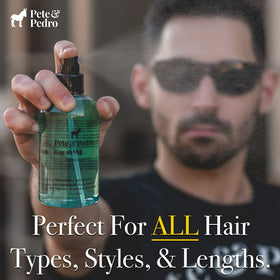 Pete & Pedro Natural Sea Salt Spray in a stylish bathroom setting