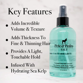 Pete & Pedro Sea Salt Spray bottle side view