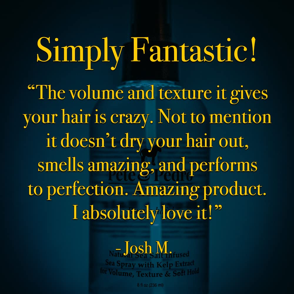 Pete & Pedro Sea Salt Spray product details on packaging