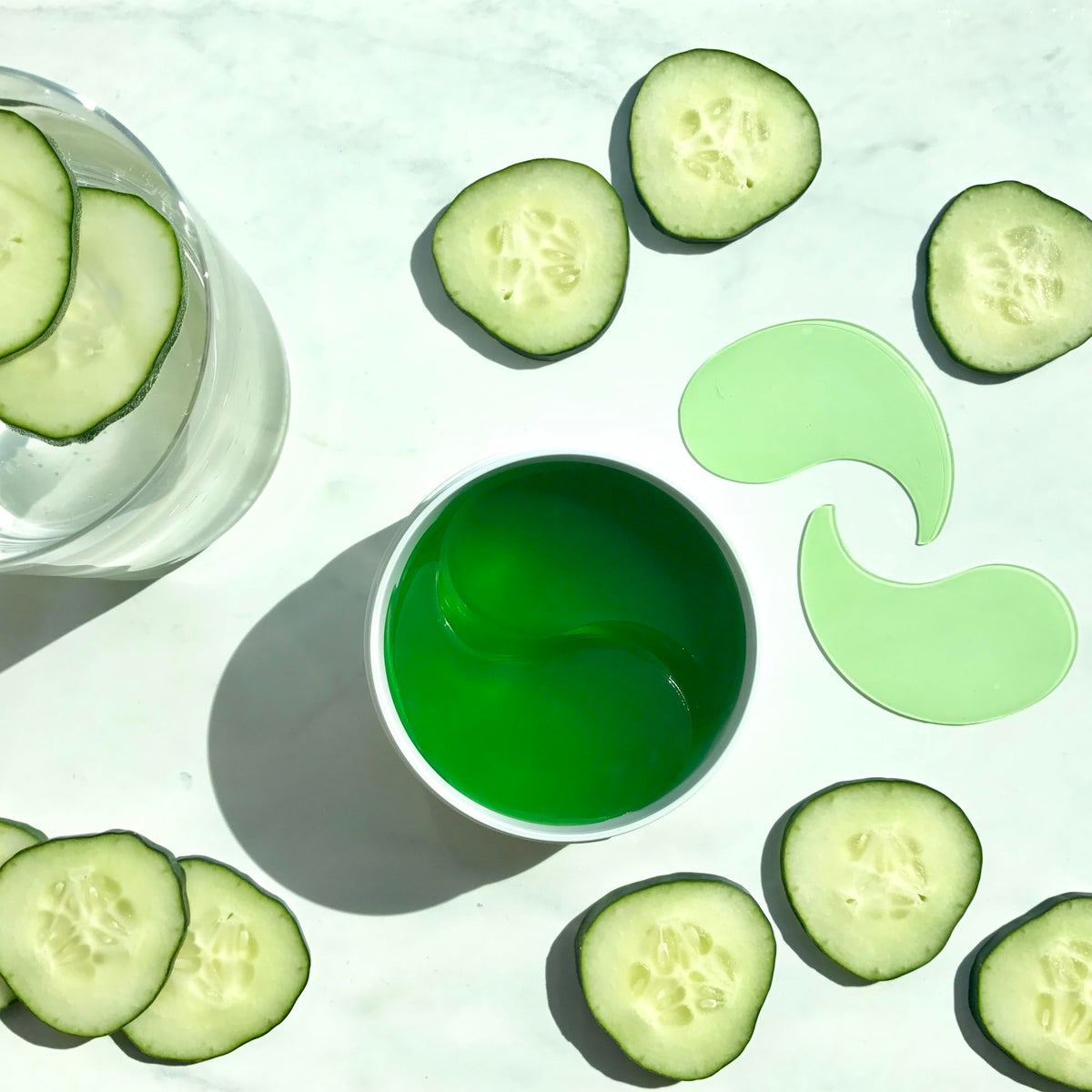 Peter Thomas Roth Cucumber De-Tox Eye Patches open with gel patches visible