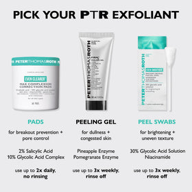 Peter Thomas Roth FIRMx Peeling Gel with skincare products