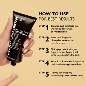 Peter Thomas Roth Instant FIRMx Temporary Face Tightener application on skin