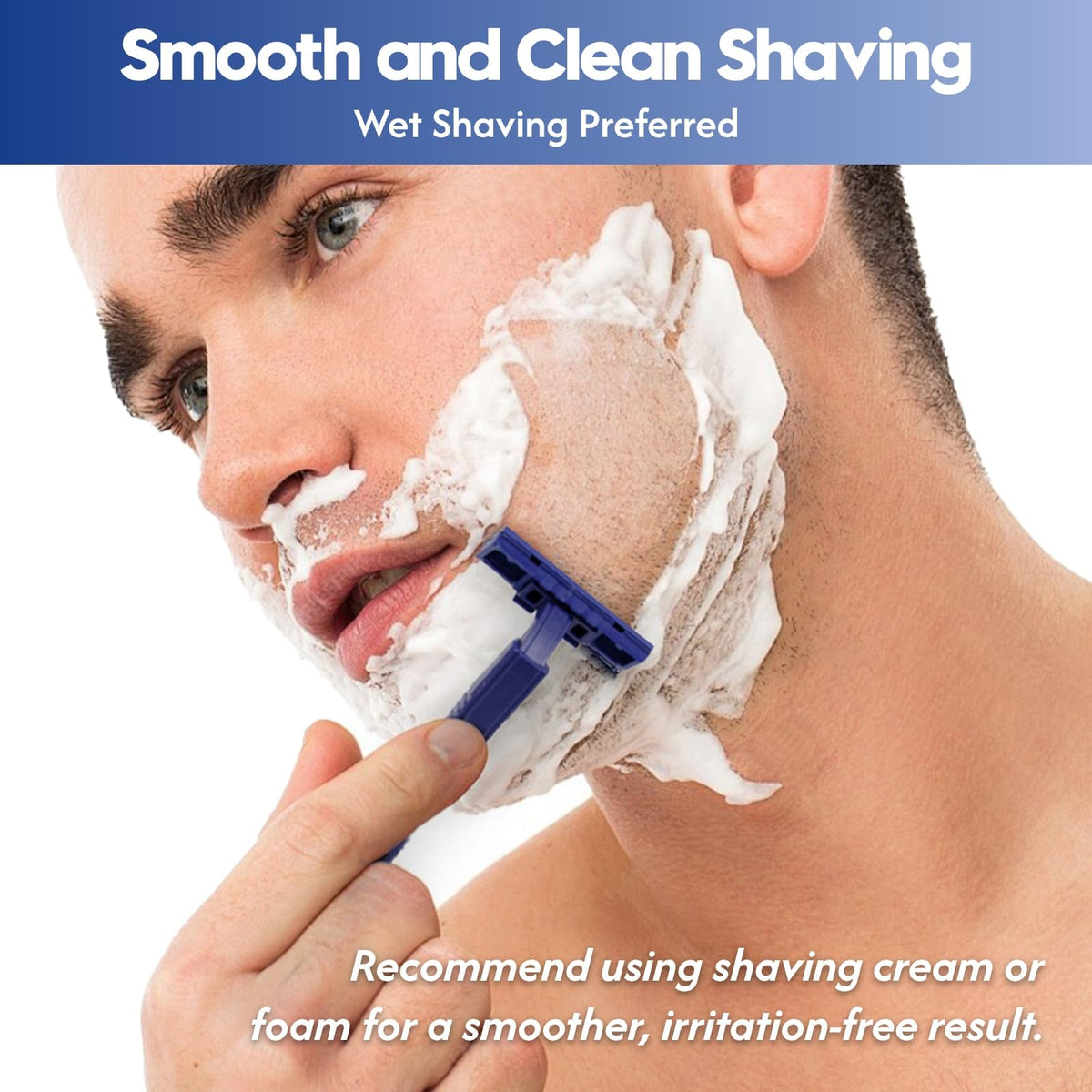 Phafaloop Disposable Razors showing lubricating strip