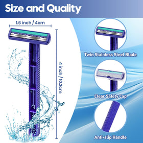 Phafaloop Twin Blade Disposable Razor close-up of blades