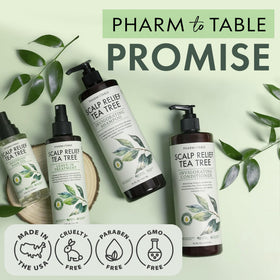 PHARM TO TABLE Leave In Conditioner Spray on a bathroom shelf