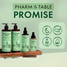 PHARM TO TABLE Leave In Conditioner Spray Rosemary & Mint lifestyle scene