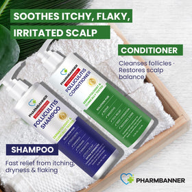 PHARMBANNER Dandruff Shampoo and Conditioner Set side view