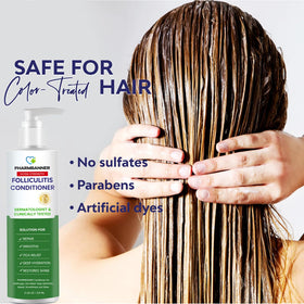 PHARMBANNER Folliculitis Itch Relief Conditioner texture on hand