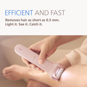 PHILIPS Epilator Series 9000 in use under shower