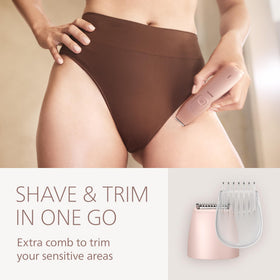 PHILIPS Lady Shaver Series 6000 with trimming comb and bikini trimmer