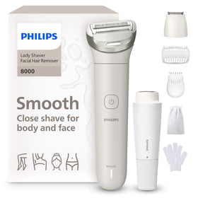 PHILIPS Lady Shaver Series 8000 front view with flexible shaving head
