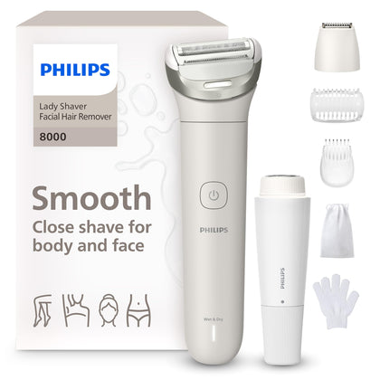 PHILIPS Lady Shaver Series 8000 front view with flexible shaving head