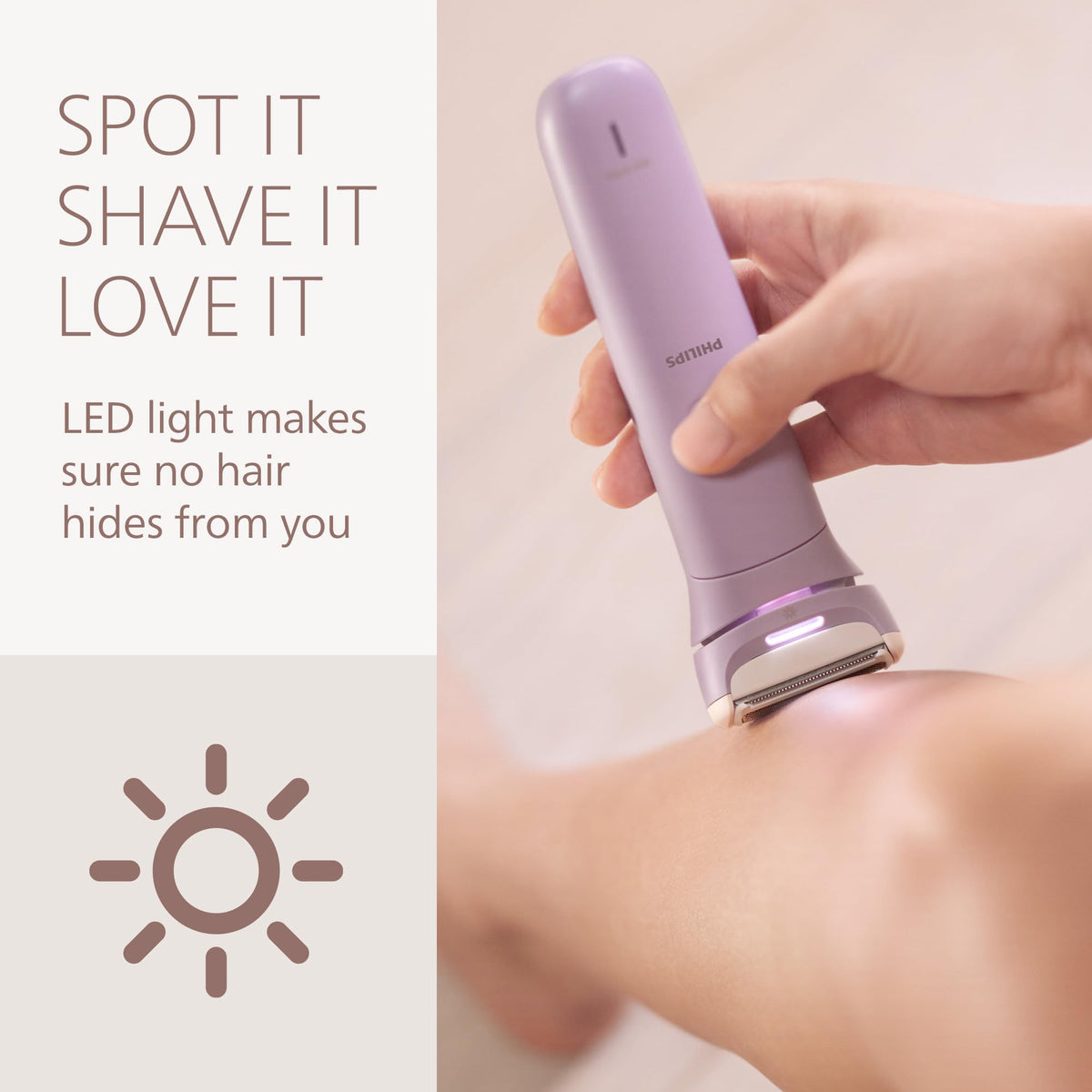 PHILIPS Lady Shaver Series 8000 in pouch with USB-A charging cable
