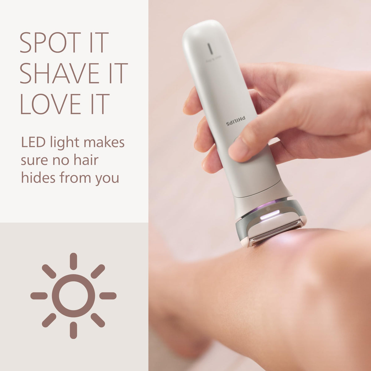 PHILIPS Lady Shaver Series 8000 in pouch with USB-A charging cable