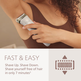 PHILIPS Lady Shaver Series 8000 in use during shower