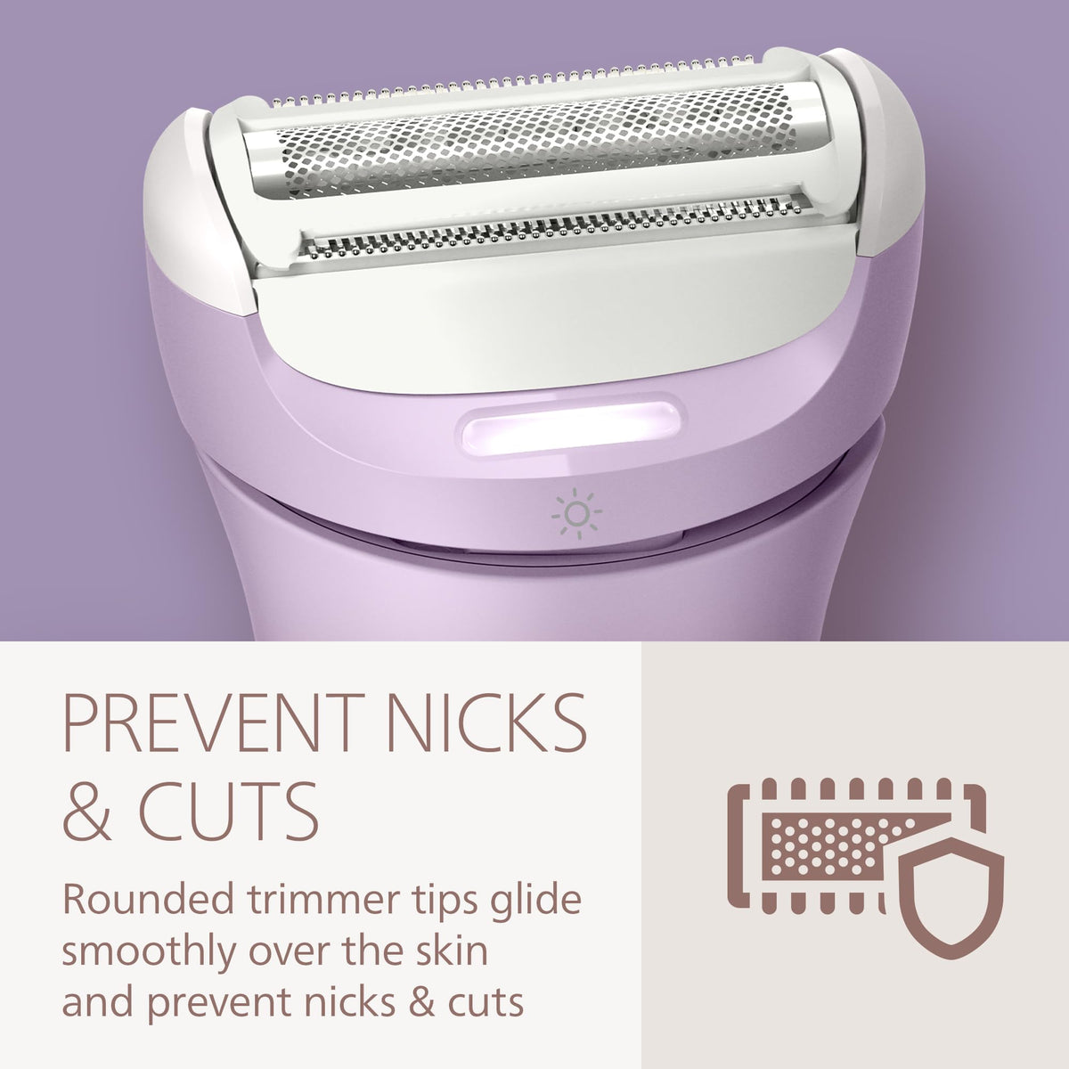 PHILIPS Lady Shaver Series 8000 in use on legs