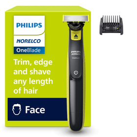 Philips Norelco OneBlade 360 front view with 5-in-1 comb