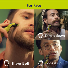 Philips Norelco OneBlade 360 side view showing flexible blade