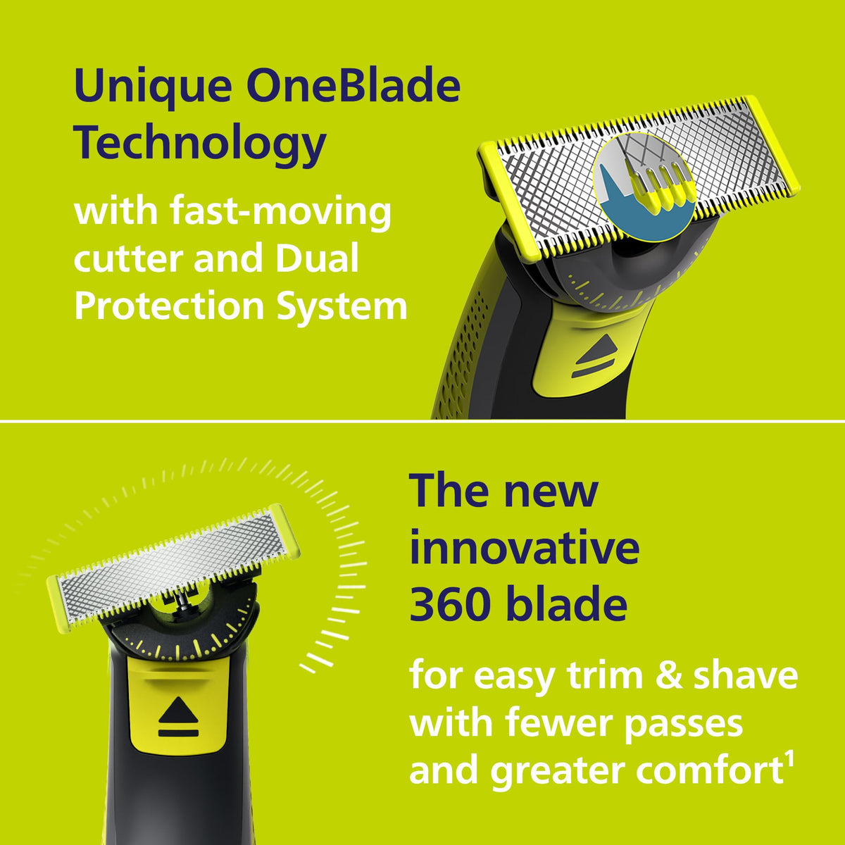 Philips Norelco OneBlade 360 with USB charging cable