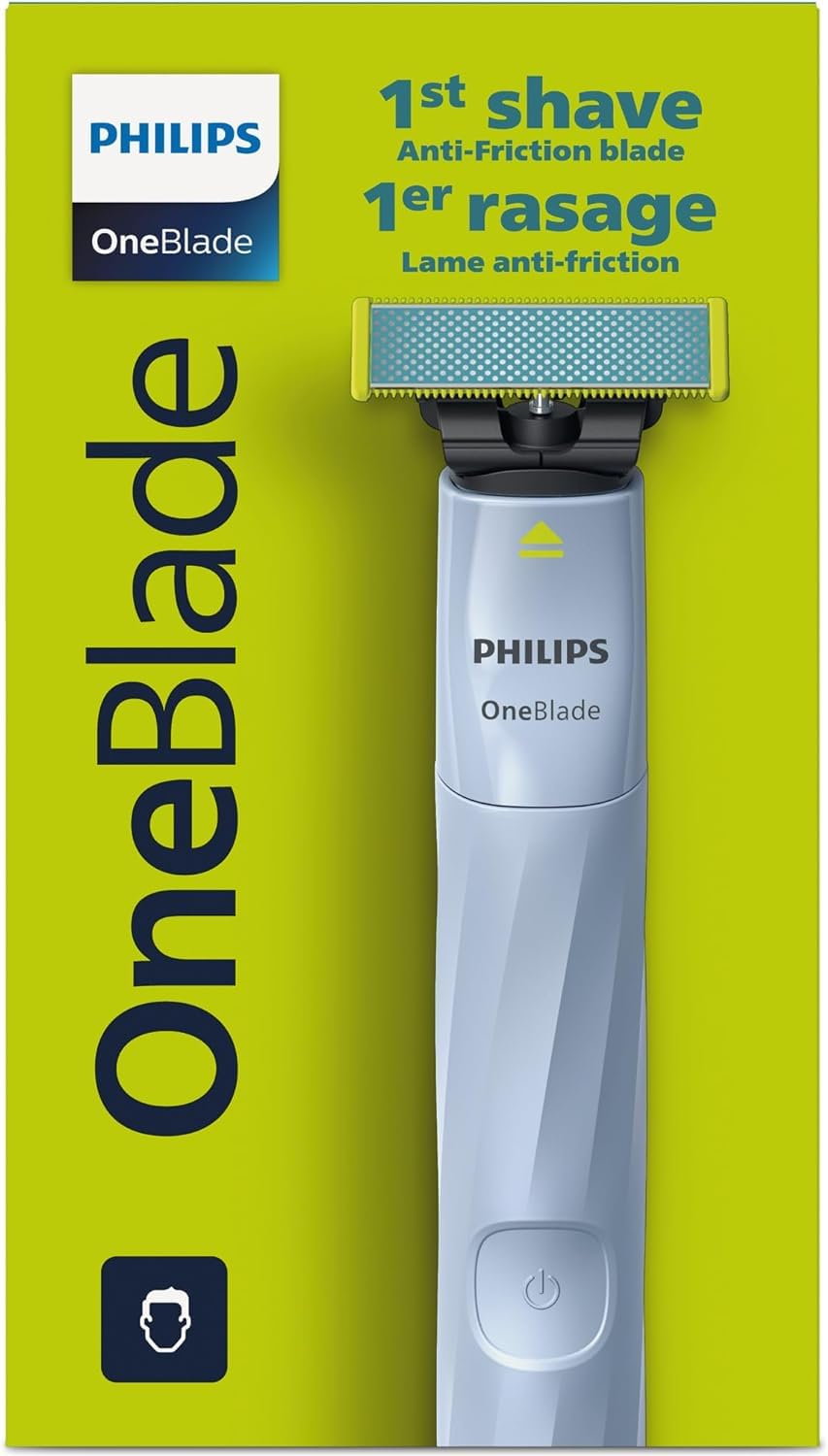 PHILIPS OneBlade First Shave electric shaver front view in gray