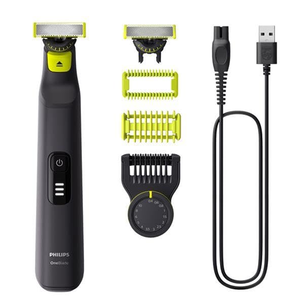 PHILIPS OneBlade Pro 360 USB-A cable and accessories
