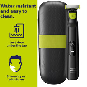 PHILIPS OneBlade Pro Face + Body dual-sided blade close-up