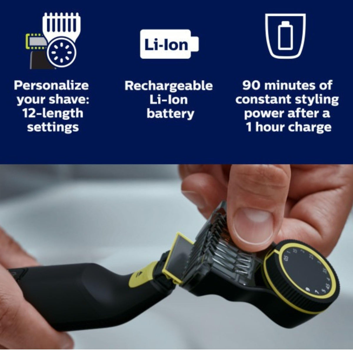 PHILIPS OneBlade Pro Face + Body grooming kit with travel case