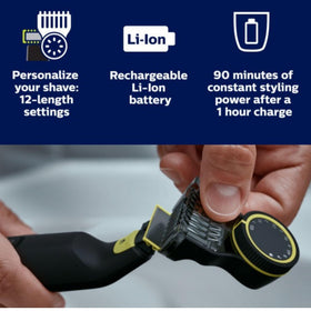 PHILIPS OneBlade Pro Face + Body grooming kit with travel case