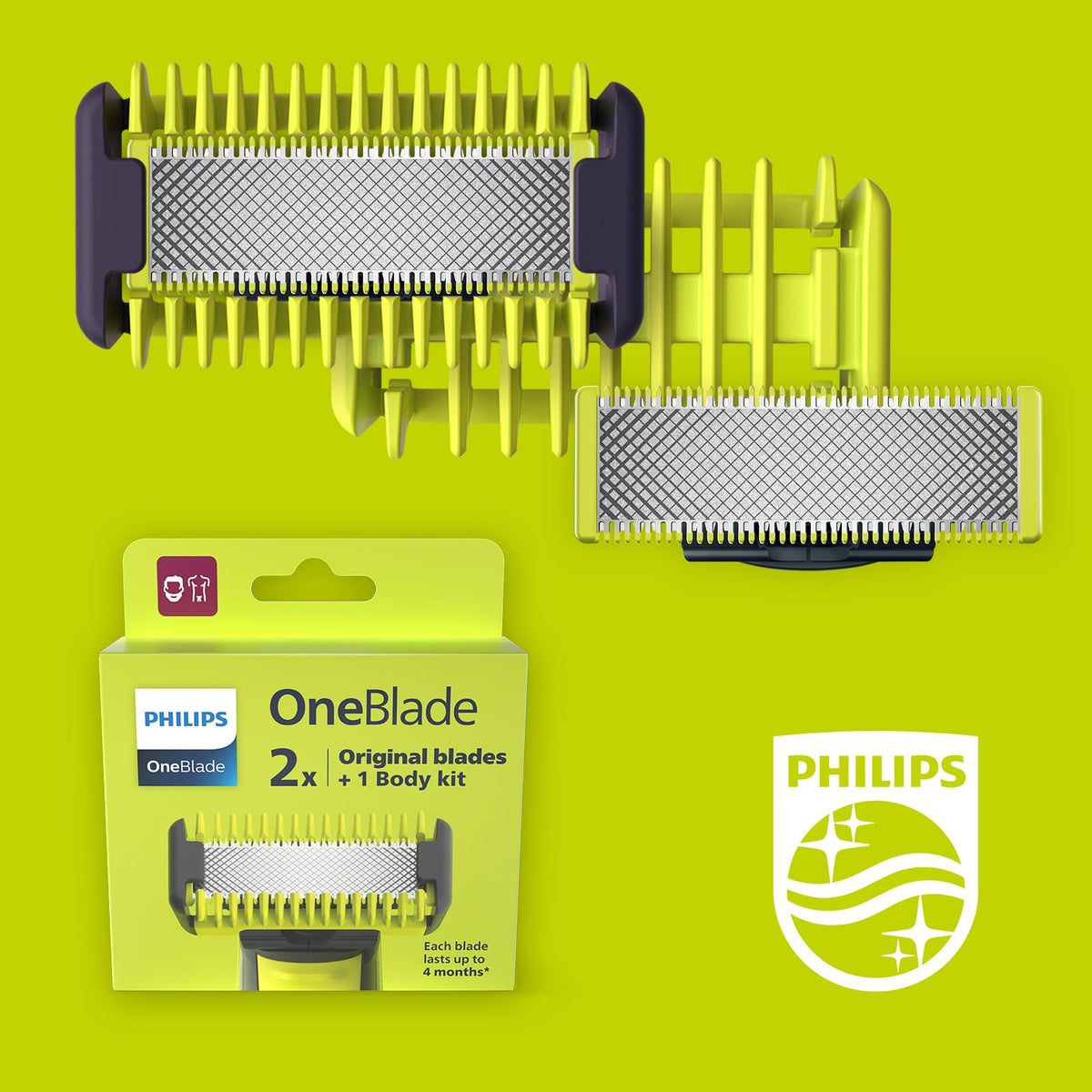 PHILIPS OneBlade QP620/50 side view showing skin protection feature