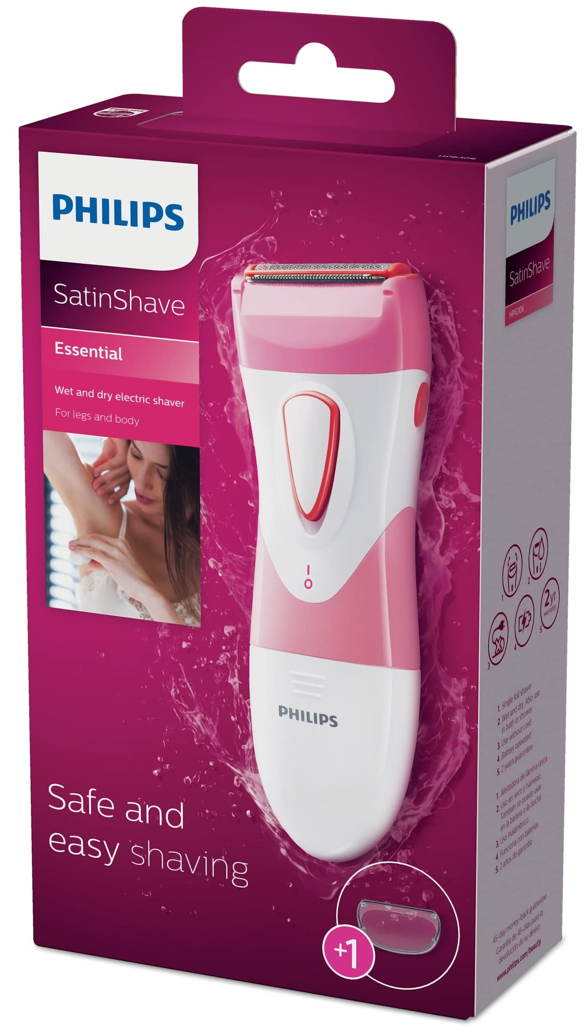 Philips SatinShave Essential electric shaver with batteries