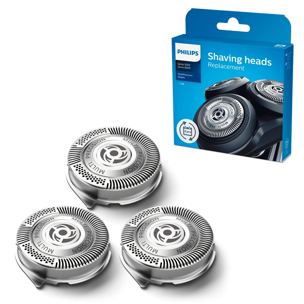 PHILIPS SH50/50 replacement blades for Series 5000 shavers front view