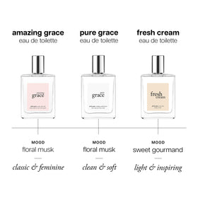 philosophy Amazing Grace Eau de Toilette bottle on a table