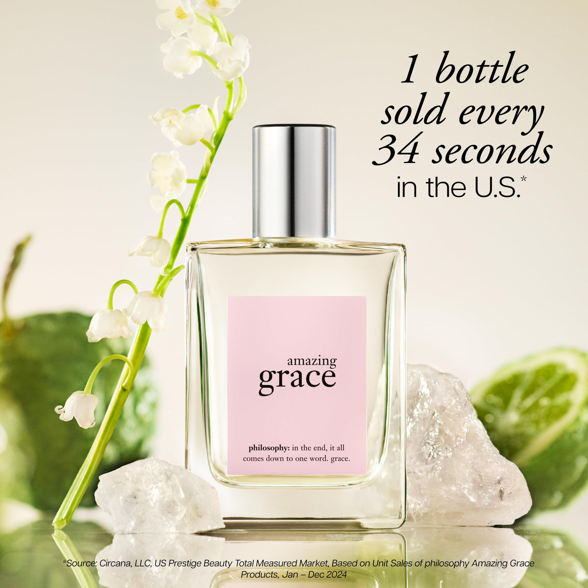 philosophy Amazing Grace Eau de Toilette on a vanity