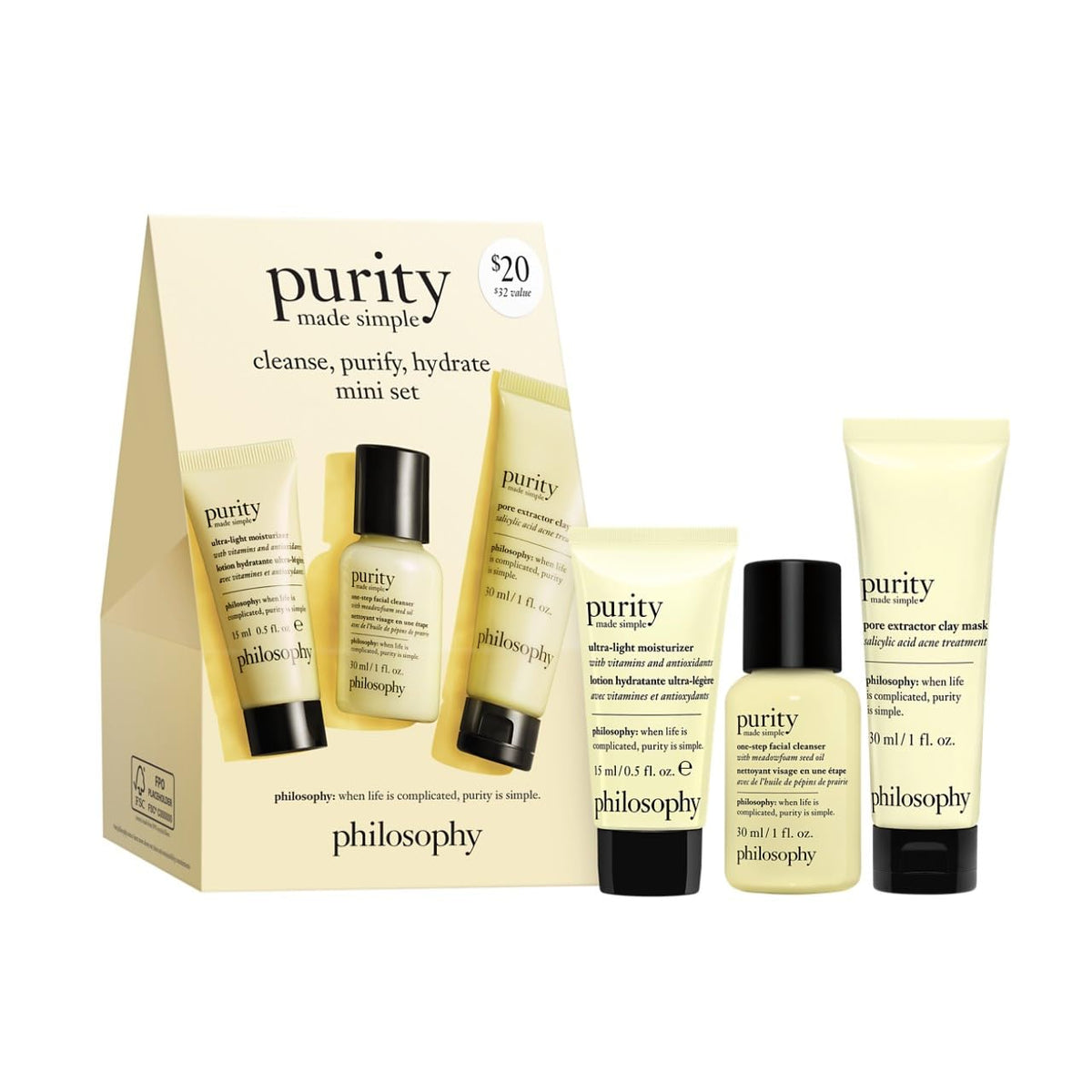 philosophy Purity Made Simple Facial Cleanser front view 132g