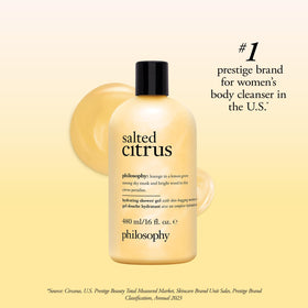 philosophy salted citrus shower gel packaging details