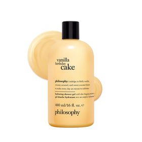 philosophy Vanilla Birthday Cake Shower Gel front view with pump
