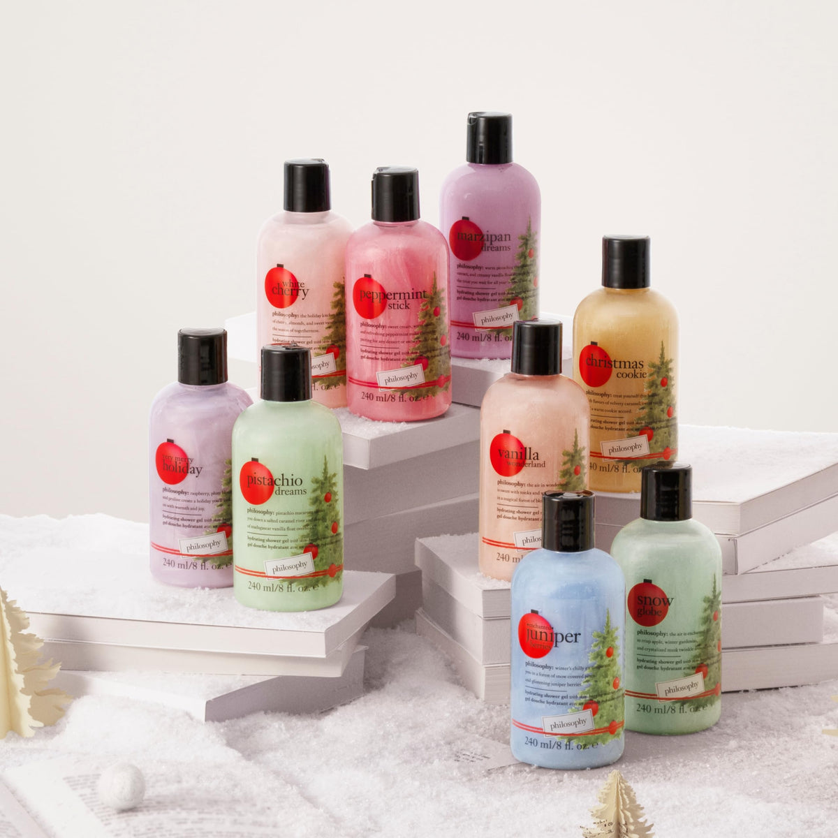 philosophy Very Merry Holiday Shower Gel 16oz close-up of label