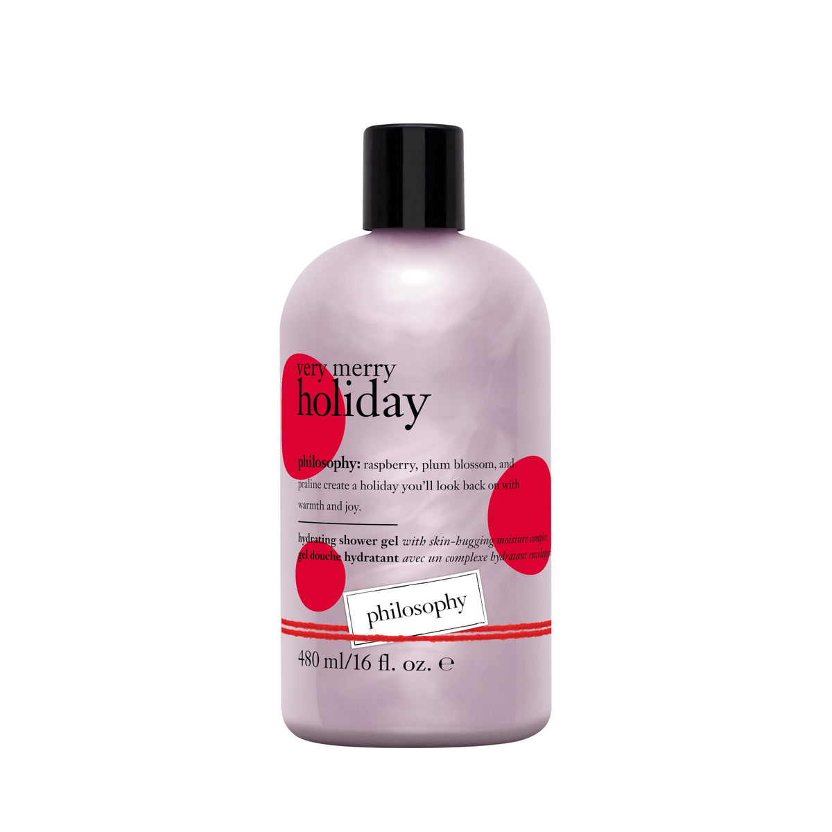 philosophy Very Merry Holiday Shower Gel 16oz front view