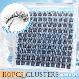 PHKERATA lash clusters displayed on a makeup table